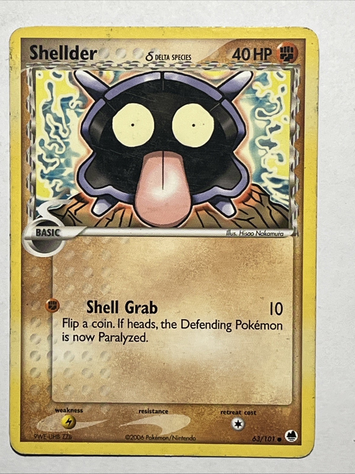 Shellder 63/101 - Dragon Frontiers - Common - Pokemon Card TCG - MP