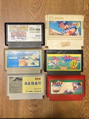 Family Computer Famicom Software Set of 6 Jaleco Namco ASCII etc. Retro Game Bul