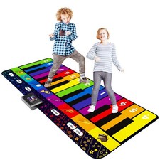 6 ft. Floor Piano Mat for Kids  Toddlers, Giant Piano Mat, 24 Keys, 10 Built...