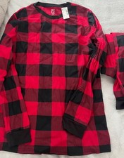 womens pajamas sets medium plaid