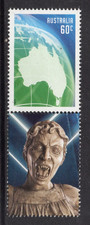 DR WHO VILLANO - ÁNGEL LLORÓN adjunto al MNH AUSTRALIA MAPA 60c sello