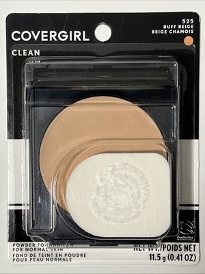 1x CoverGirl Clean Powder Foundation For Normal Skin 525 BUFF BEIGE