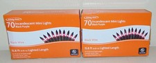 2 Boxes Mini Light 70 Miniature Black Purple Lights Halloween 15.8 ft NEW