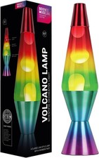 Image of Volcano Lamp Room Light Classic Lava Motion Lamp 14.5" with a Rainbow Twist Gift