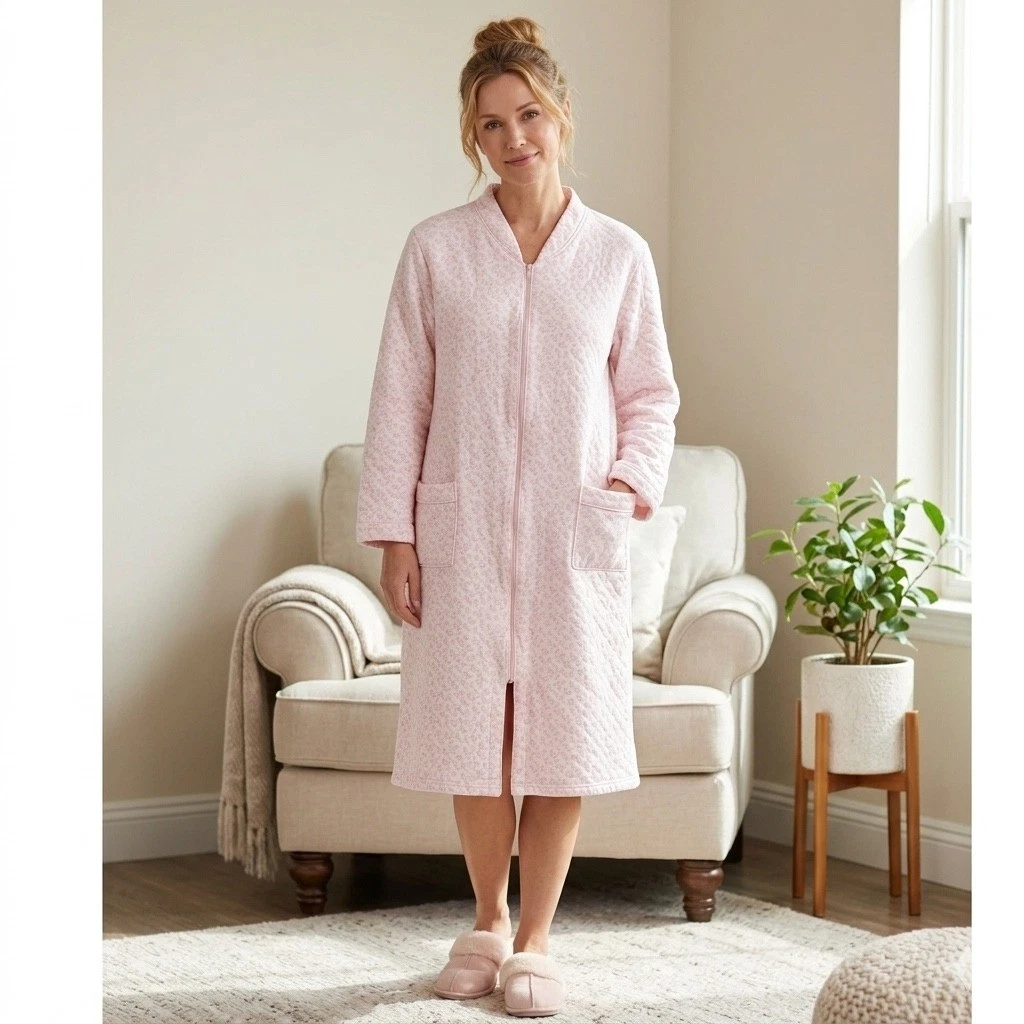 Long Zippered Robe In Women's Sleepwear & Robes for sale | eBay