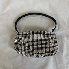 Alexander Wang Black Rhinestone Embellished Clutch