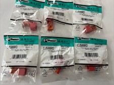 Panduit CJ588RD Mini Com Jack Module Cat 5 RJ45 Lot Of 6