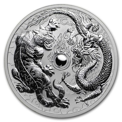 オーストラリア　シルバー　1oz 2018 Australia 1 oz Silver Dragon & Tiger BU | eBay
