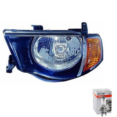Halogen Scheinwerfer links H4 für Mitsubishi L 200/Triton inklusive Lampen