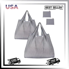 KINGMAS Reusable Grocery Bags, Eco-Friendly Folding Tote Shopping Bag Fits in Po