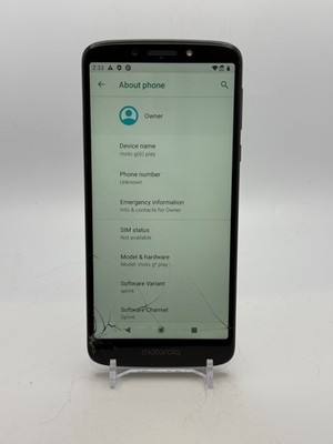 Motorola Moto G6 Play - Blue - 16GB - (Sprint) - Smartphone - Read Description