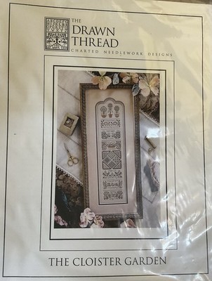 THE DRAWN THREAD THE CLOISTER GARDEN Cross Stitch Leaflet Only New