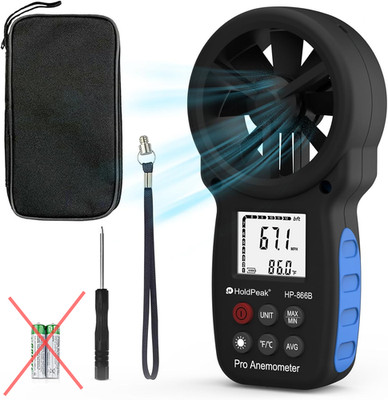 HoldPeak HP866B DIGITALES THERMOANEMOMETER zur Messung der Windgeschwindigkeit 