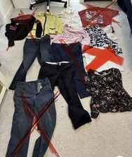 Huge Lot Of 8 pc Vintage Women s Clothing Dresses Tops Pants Various Sizes