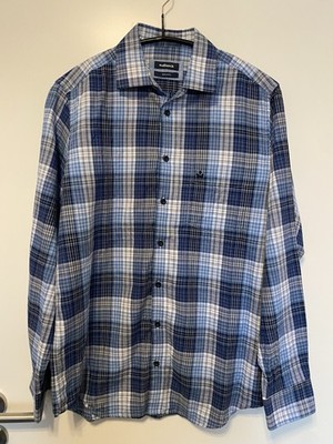 Walbusch Herren, Hemd, Regula, Fit, Blau Kariert Größe 39,40