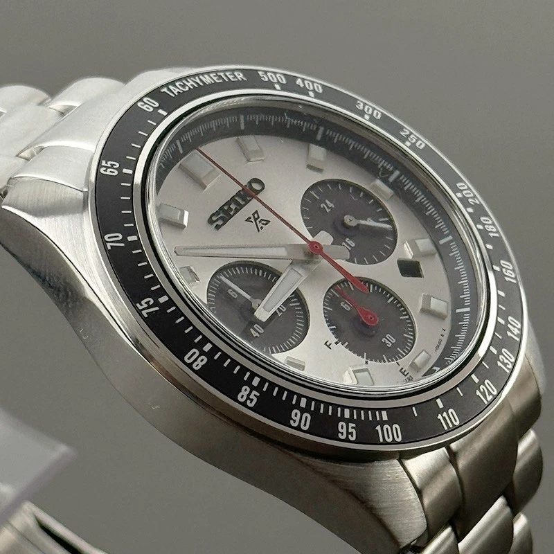 Reloj cronógrafo solar para hombre Seiko SSC911 Prospex Speedtimer esfera plateada Foto 4 de 4