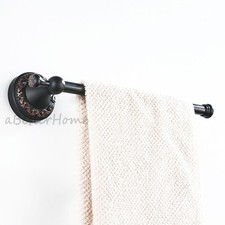 Oil Rubbed Bronze Towel Bar Brass Wall Mount Bathroom Hardware Rack Hanger Rail