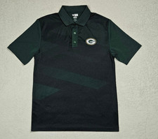 Green Bay Packers Short Sleeve Polo Shirt - NFL Team Apparel TX3 Cool - Medium