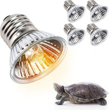 50W UVA UVB Reptile Heat Lamp, 4 Pack Heat Lamp Light Bulbs for Reptiles, Amphib