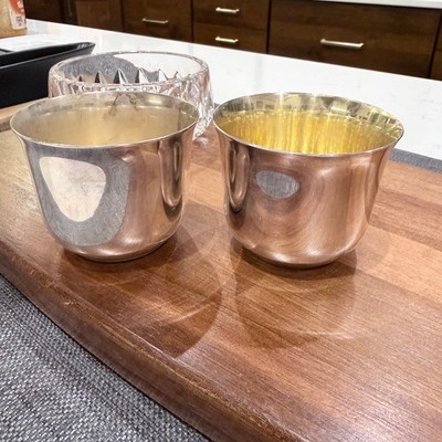 Pair of Sheridan Silver Plate Cups