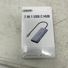 USB C Hub, QGeeM USB C 4k HDMI Adapter,7 in 1 USB C HUB,NIB/SEALED/NEW