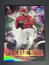 2021 Bowman Draft #GNS-8 Sam Bachman Genesis Refractor /250 Rangers