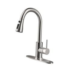 HANGE Kitchen Faucet with Pull Down Sprayer,Kitchen Sink Faucet Brushed Nickel