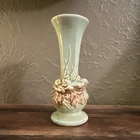 McCoy Art Pottery  Vase - Light Green & Brown - Nesting Birds