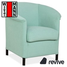 Wittmann Aura Stoff Sessel Grün Mint Neubezug Silber