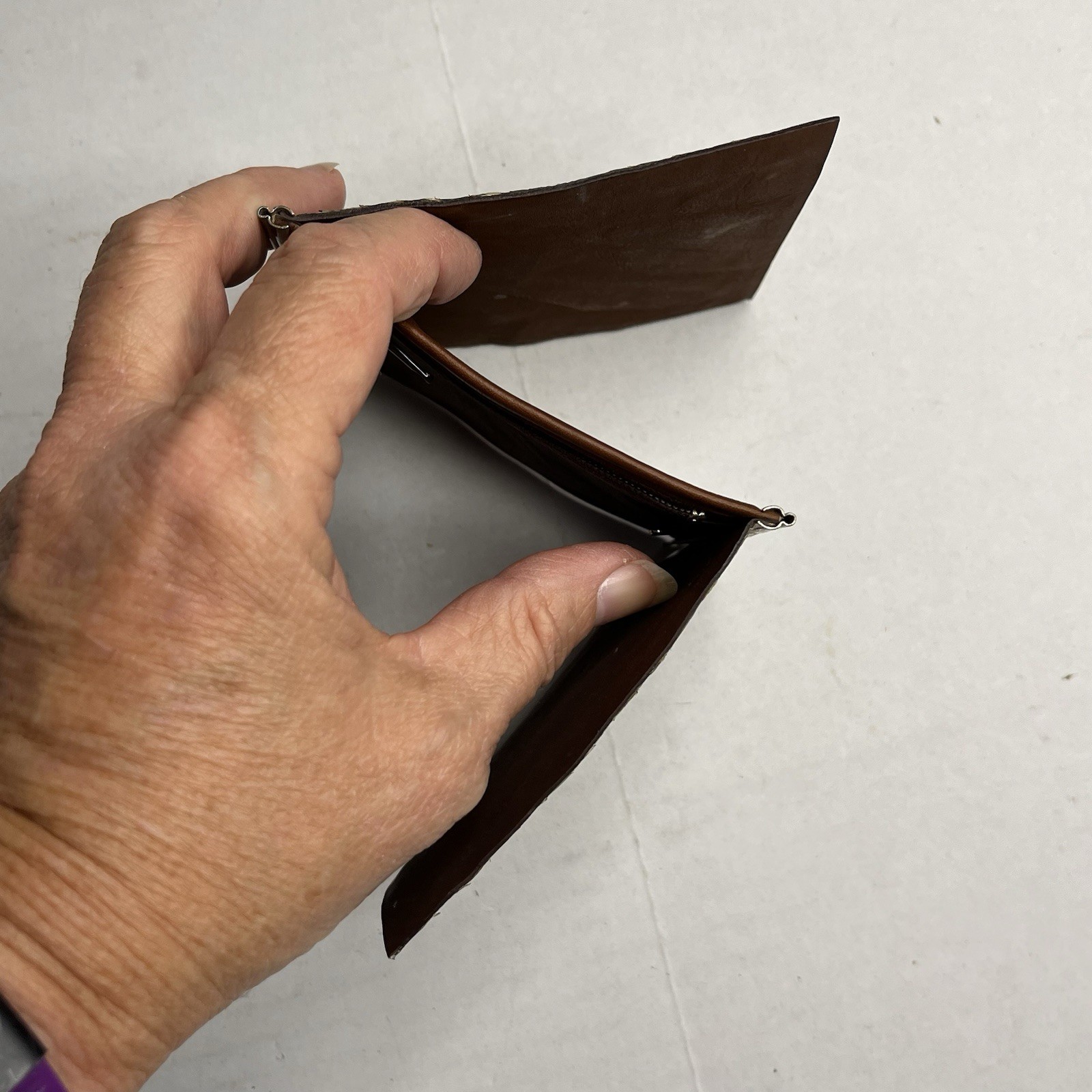 Slim Trifold Python Money Clip Wallet - image 8