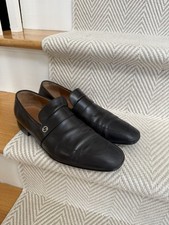 Gucci Mens Size 9 Black Calf Rubber Sole Loafer Shoes Made In Italy Rubber Sole