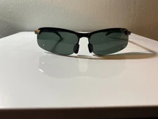 Men's The Matrix, Neo style sunglasses with black frame and green/gray lenses