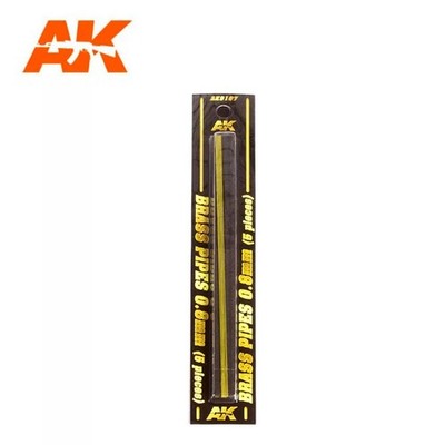 AK Interactive AK9107 - Brass Pipes 0,8mm, 5 Units - Neu