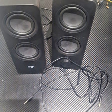 Logitech 2.0 Channel Stereo Wired Computer Speakers Pair Black 3.5mm Jack