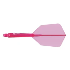 CUESOUL ROST 77 Integrated Dart Shaft and Flight,Slim Shape-Transparent Pink