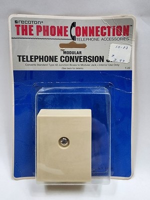 Recoton Modular Phone Conversion Jack Vintage Telephone 1980s T-22 New Old Stock