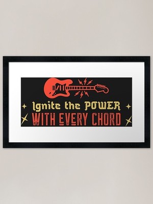 Every POWER CHORD Gerahmter Kunstdruck Gerahmtes Wandbild Poster Leinwanddruck Bild