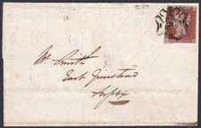 Product Image: 1853 SG8 1d RED BROWN LONDON "11" IN MALTESE CROSS ON COVER (LH) CAT £1100.00