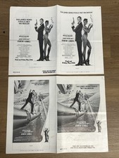 "A View To A Kill" 1985 Set Of 2 Pressbook/Theater Ad Slicks Uncut JAMES BOND