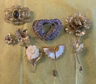 Lot of Vintage Colorful PENDANTS & PINS Costume Jewelry