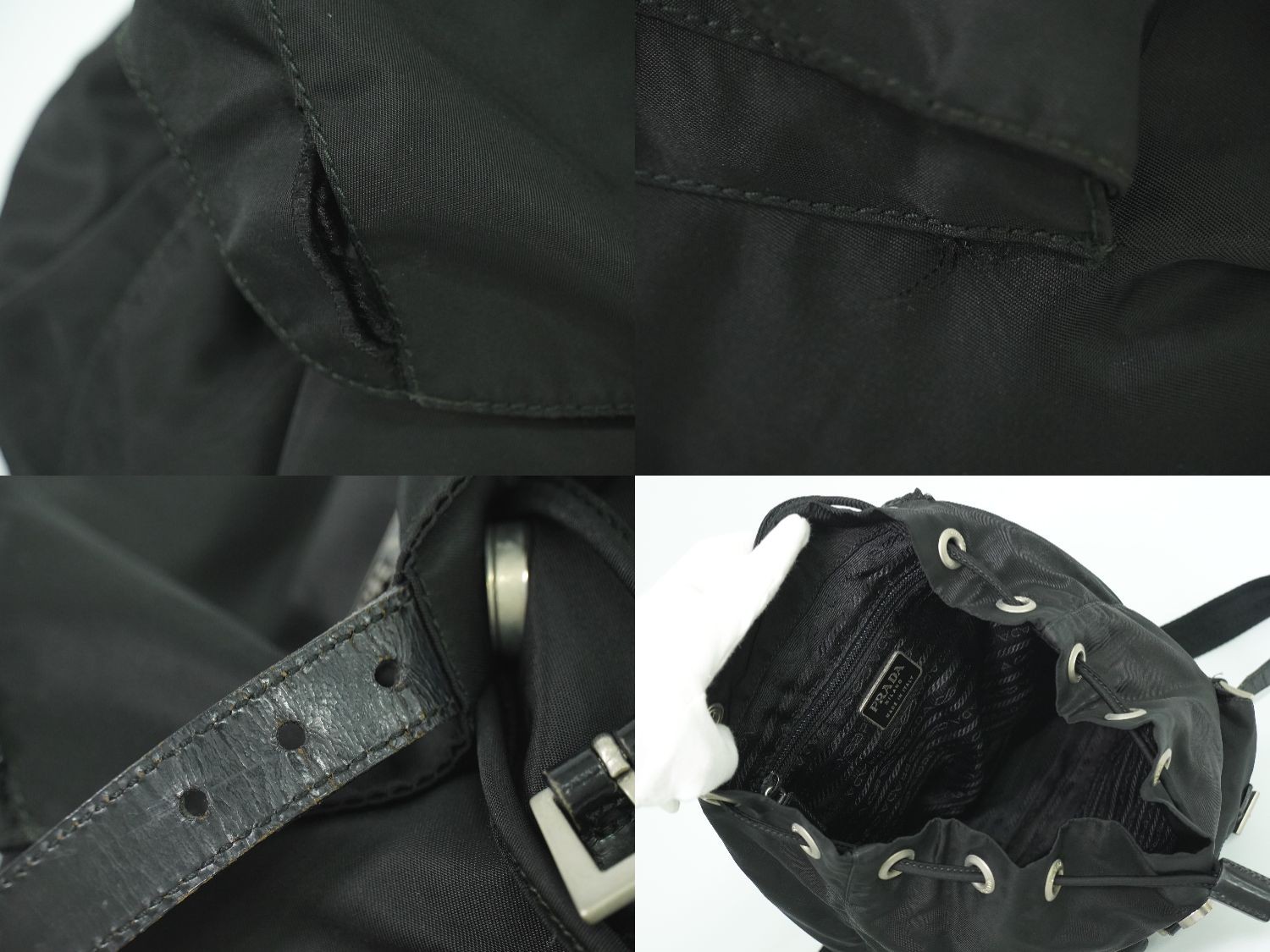 Authentic Prada Vela Rucksack Backpack Nylon Blac… - image 8