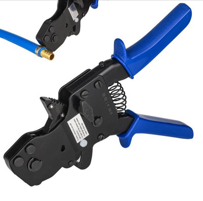 GUOFIS PEX Ratchet Cinch Clamp Tool for Stainless Steel Blue