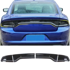 Smoked Black Rear Tail Light Guard Decor Cover Trim Bezels For Dodge Charger 15+