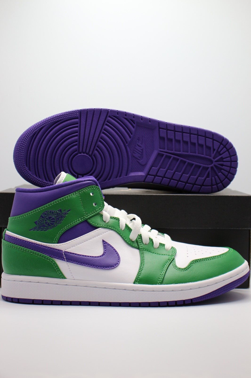 air jordan green and purple