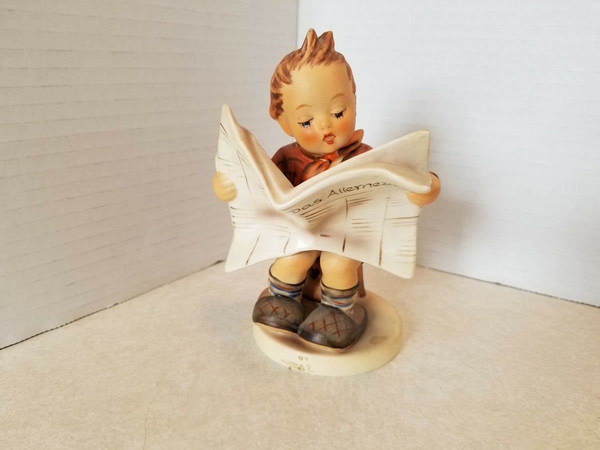 Vintage 1972 German Hummel Figurine Latest News #184 TMK 5 Shelf