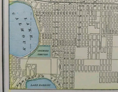 Vintage 1902 MINNEAPOLIS MINNESOTA Map 11"x14" Old Antique Original DINKYTOWN - Picture 13 of 16