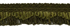 Scallop Loop Fringe, Style# 0138SCLF, Color# L50 - Dark Olive Green [5 Yards]