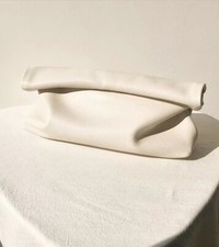 Genuine Leather Fold Over Clutch Bag