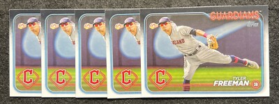 2024 Topps Series 2 - Tyler Freeman - Guardians - #353 - LOT OF 5 - NM/Mint