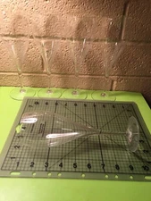 5 Vintage Wine Glasses, Clear light drinking glass, deep bowl goes into stem